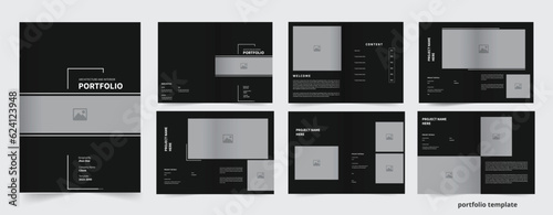 Architecture portfolio design template, minimal clean  a4 size print ready portfolio template