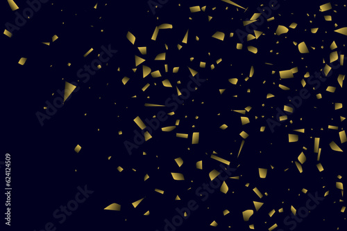 Abstract golden confetti. Decorative element. Luxury background for your design.