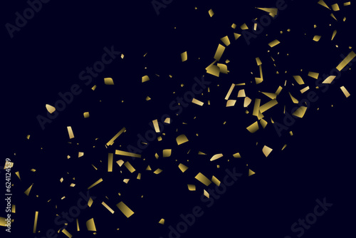 Abstract golden confetti. Decorative element. Luxury background for your design.