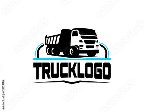 Trucking company ready made logo. Ready made logo template set vector isolated