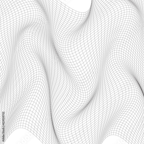 ILLUSTRATION ABSTRACT BLACK AND WHITE WAVY LINE PATTERN BACKGROUND. COVER DESIGN 