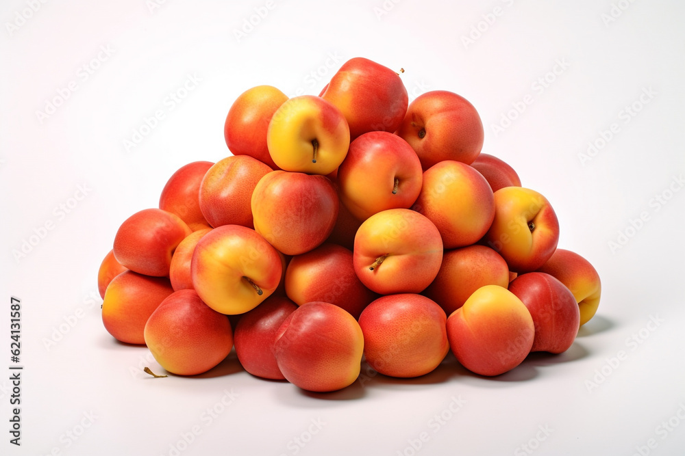 fruits on white background