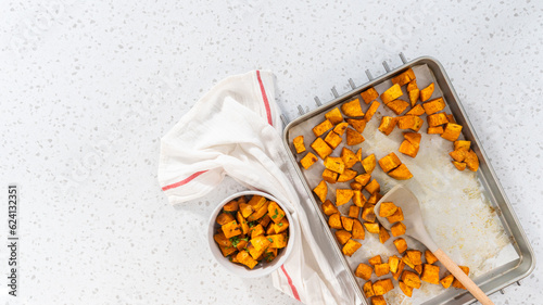 Canvas Print Simple Roasted Sweet Potatoes
