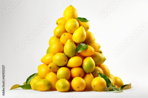 fruits on white
