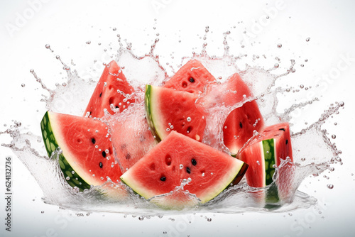 slice of watermelon on white background