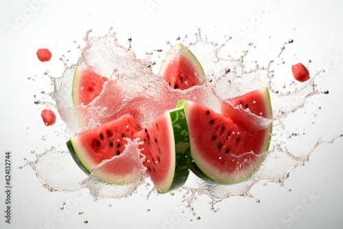 slice of watermelon on white background
