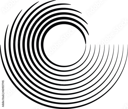 Set of spiral and swirls logo design elements, icons, symbols, and signs.	
