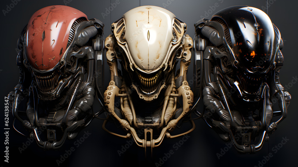 Xenomorph Artige Alien Helme Generative Ai Xenomorph Artige Alien Helme Generative Ai