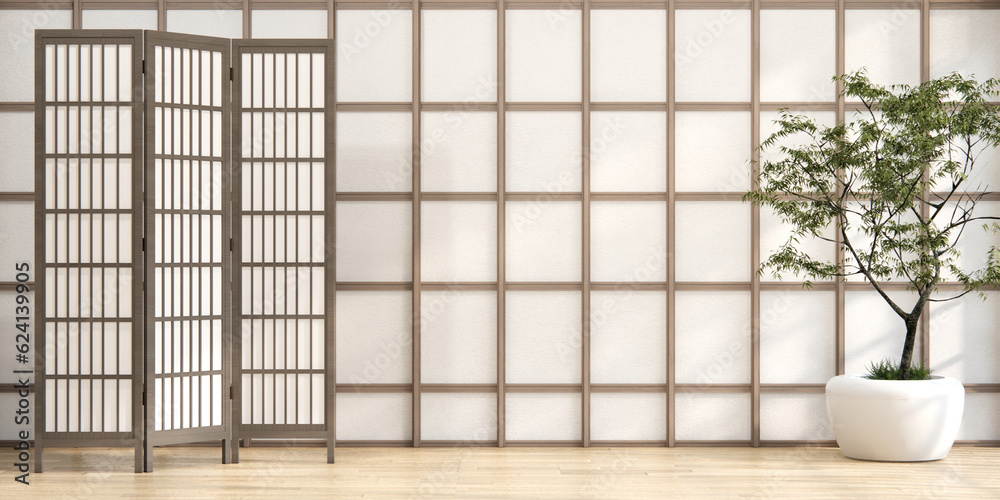 Empty room,Clean japanese minimalist room interior Empty room,Clean japanese minimalist room interior