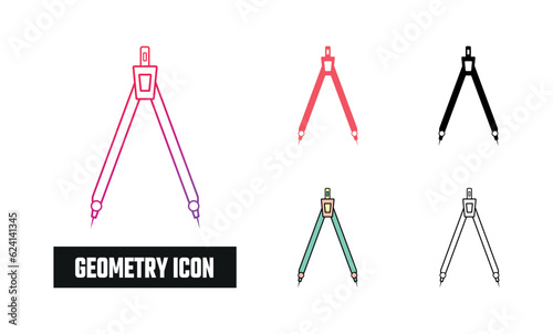 Geometry Icon Set Vector Illustration
