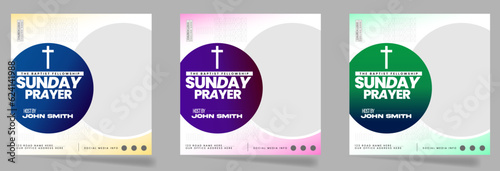 Church conference social media post or worship square flyer banner