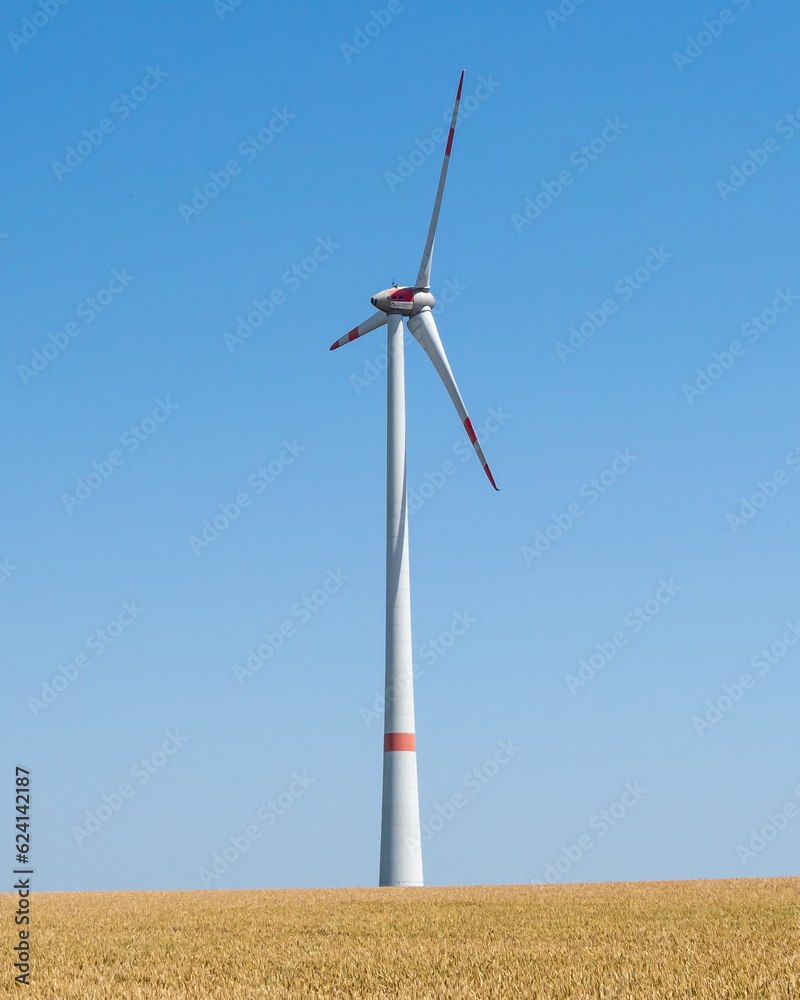 wind turbine in the wind