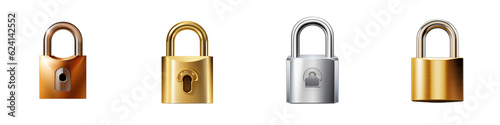 Padlock clipart collection, vector, icons isolated on transparent background