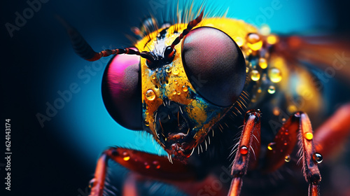 Macro shot of an insect  Generative AI © Nico Vincentini