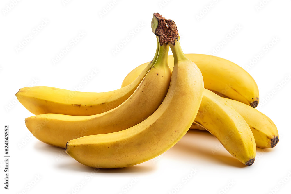 Bunch of ripe bananas. Isolate on white background Bunch of ripe bananas. Isolate on white background