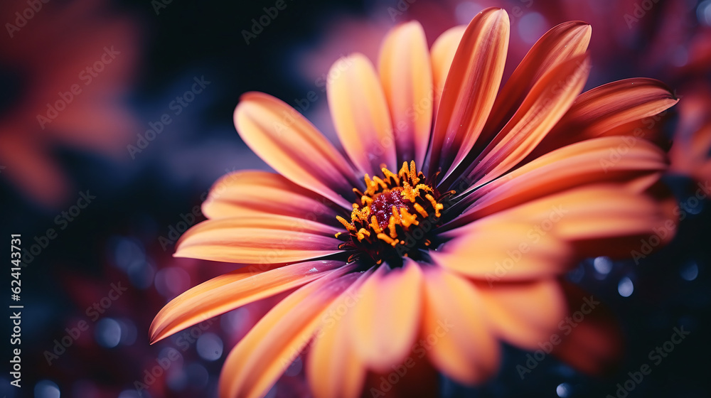 Obraz premium Beautiful flower close-up on blurred backgroundGenerative AI