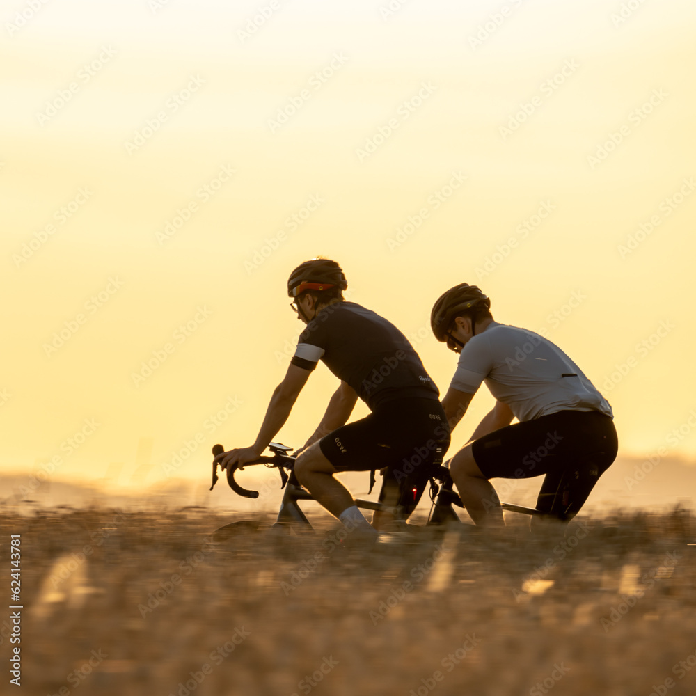 family at sunset
