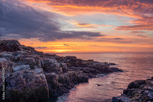 Atlantic seashore sunrise at Acadia National Park - Maine