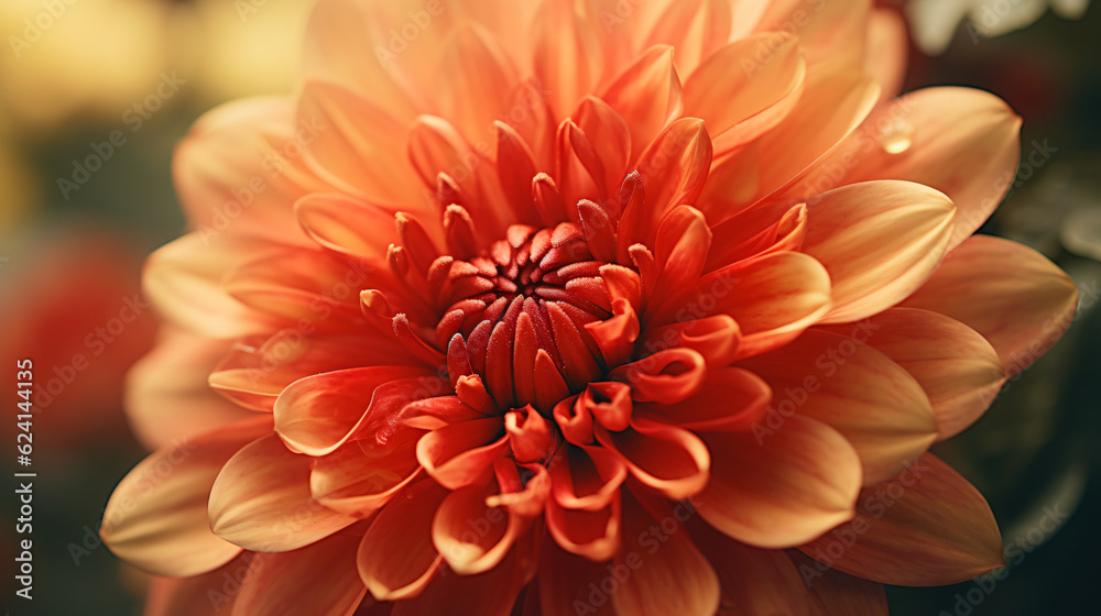 Fototapeta premium Beautiful flower close-up on blurred backgroundGenerative AI