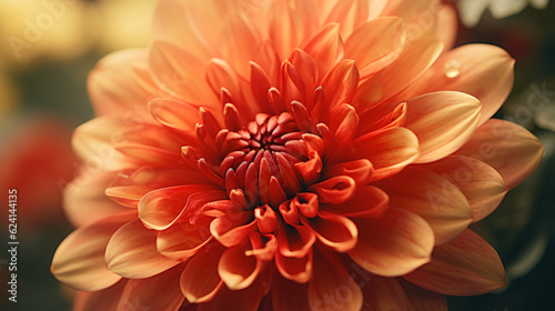 Beautiful flower close-up on blurred backgroundGenerative AI