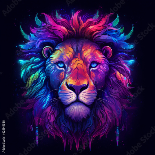 Blacklight lion head