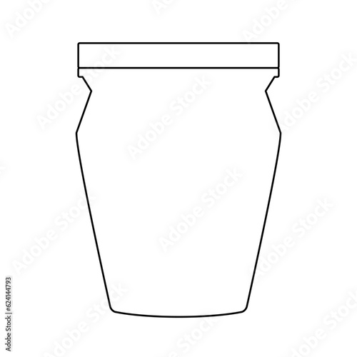 The icon of a jar with a lid on a white background.