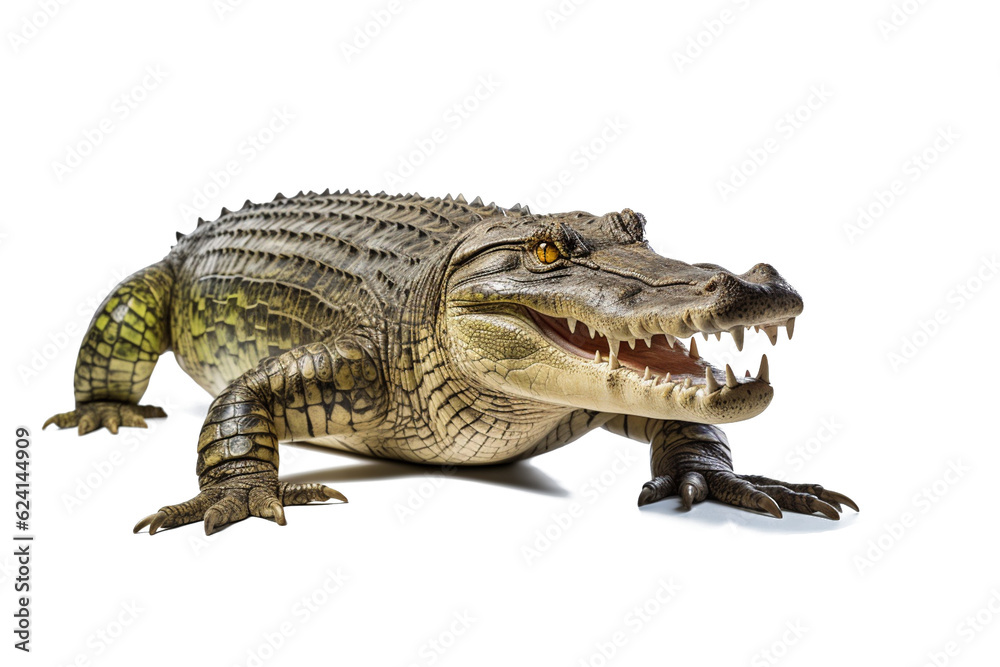 Fototapeta premium realistic image of crocodile on transparent background (png)