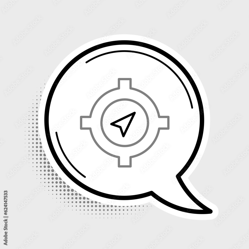 Line Compass icon isolated on grey background. Windrose navigation symbol. Wind rose sign. Colorful outline concept. Vector Line Compass icon isolated on grey background. Windrose navigation symbol. Wind rose sign. Colorful outline concept. Vector