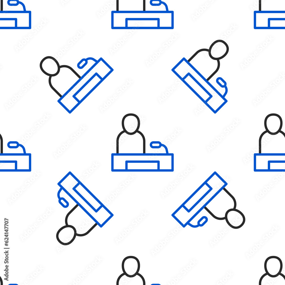 Line Television report icon isolated seamless pattern on white background. TV news. Colorful outline concept. Vector Line Television report icon isolated seamless pattern on white background. TV news. Colorful outline concept. Vector