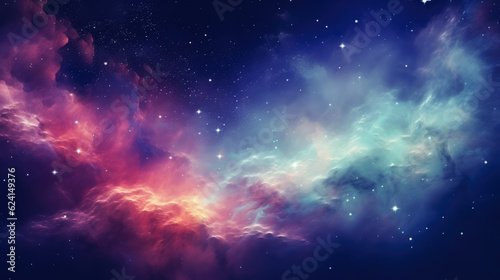 Colorful space galaxy cloud 