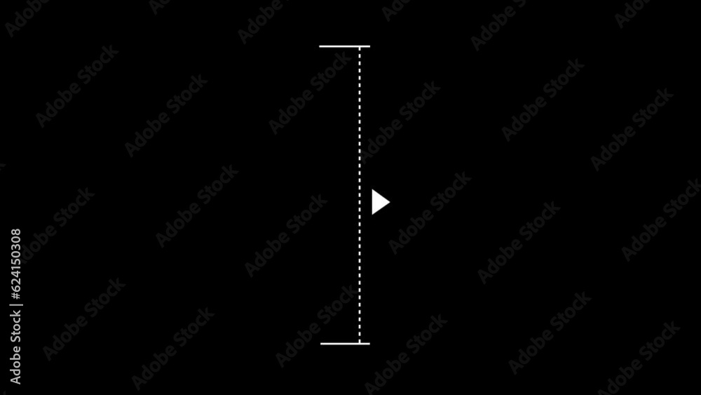 custom made wallpaper toronto digitalWhite vertical dotted line measuring height animation, alpha channel
