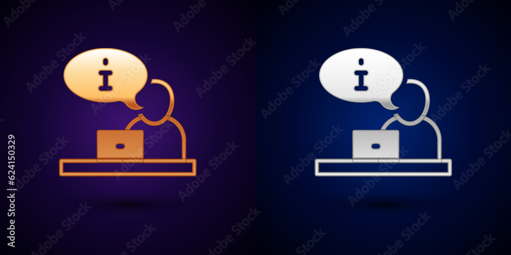 Gold and silver Television report icon isolated on black background. TV news. Vector Gold and silver Television report icon isolated on black background. TV news. Vector