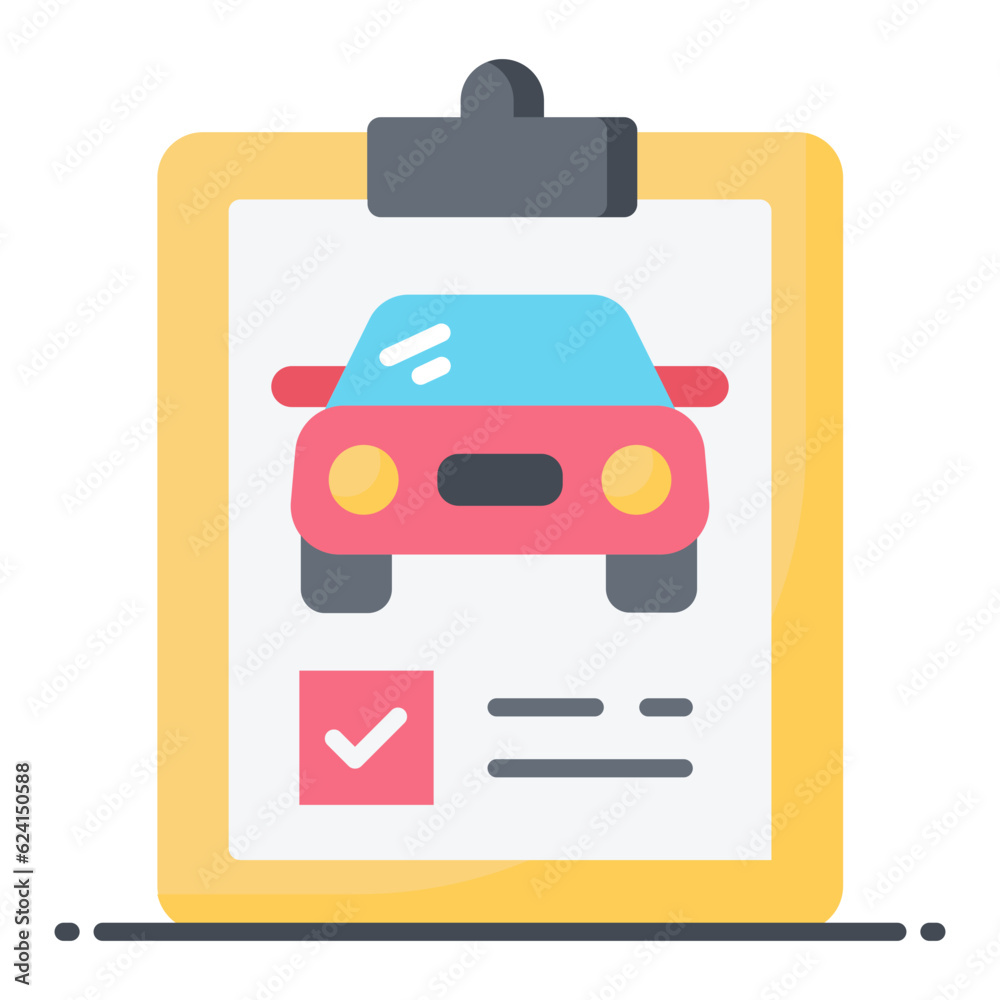 Car Inspection Flat Icon Car Inspection Flat Icon