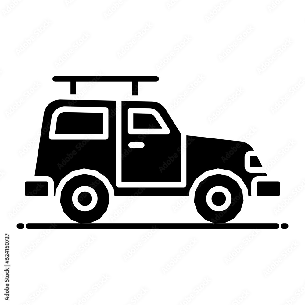 Jeep Glyph Icon