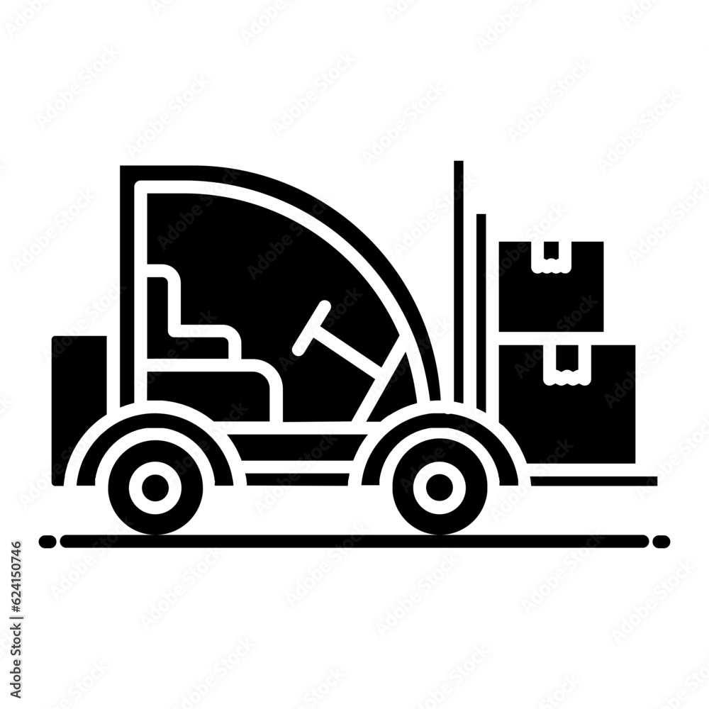 Forklift Glyph Icon