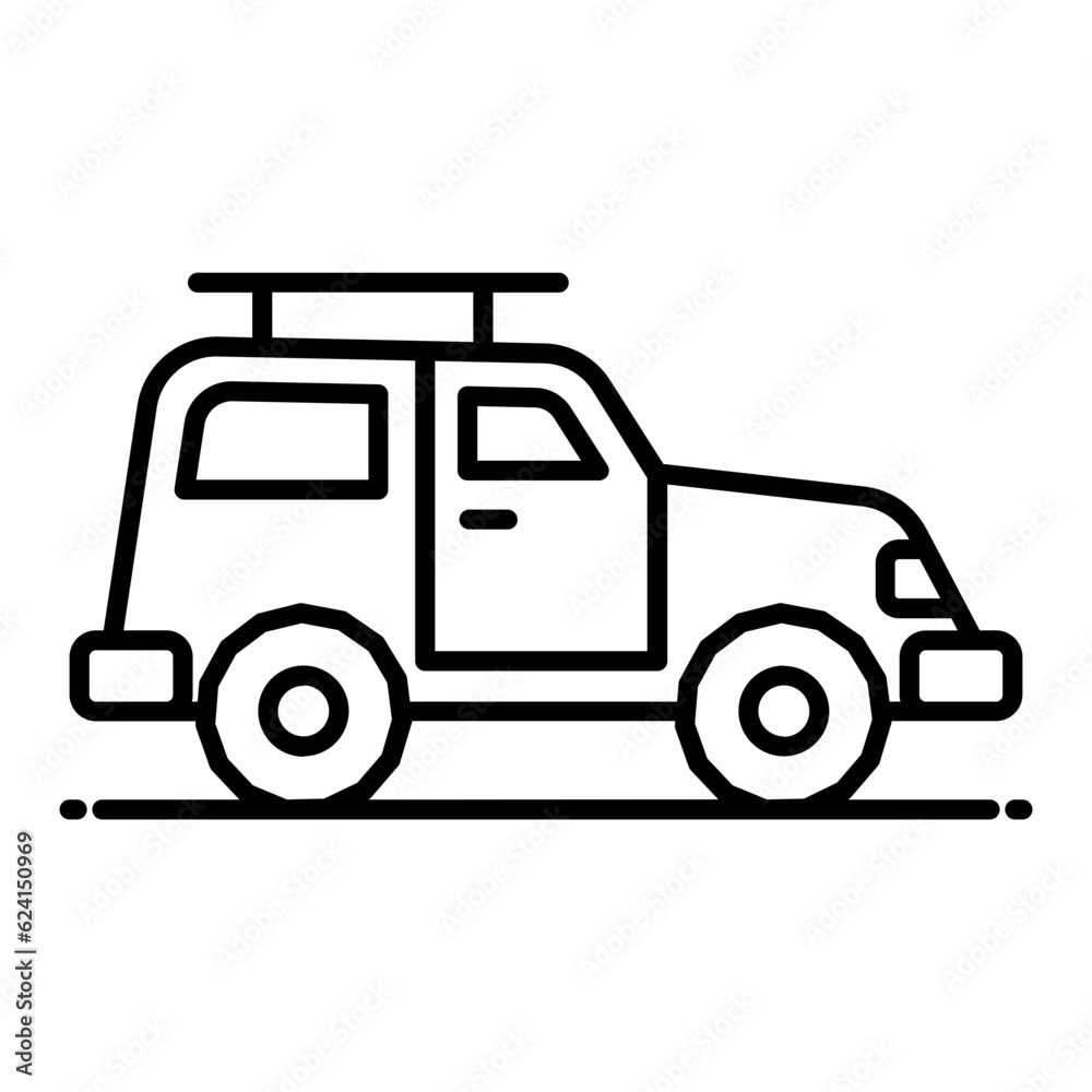 Jeep Line Icon
