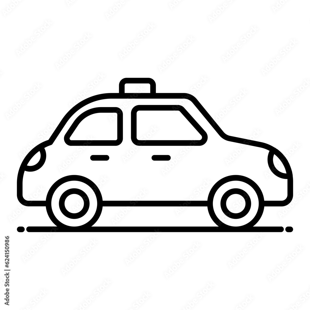 Cab Service Line Icon