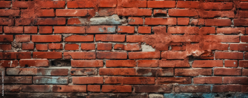 Naklejka premium red brick background