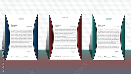  business letter head template. set of three letterhead. business letterhead design. corporate modern letterhead template. professional letter head design. office letterhead design .