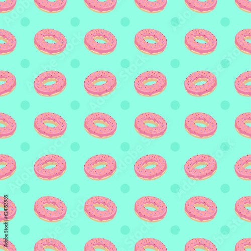 Vector pastel tone sweet donut Seamless pattern