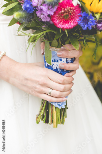 Wedding Flower Bouquet being held in hands