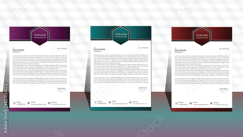 business letter head template. set of three letterhead. business letterhead design. corporate modern letterhead template. professional letter head design. office letterhead design .