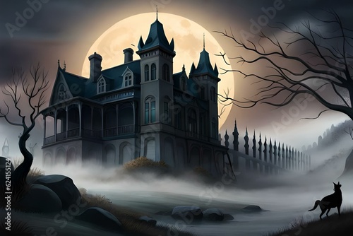 castle with bats