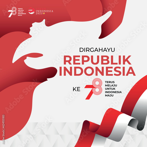 indonesia independence day poster template design