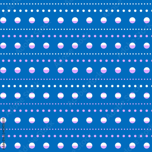 Cute trendy repeated pattern. Wallpaper design. Dots pattern on blue background