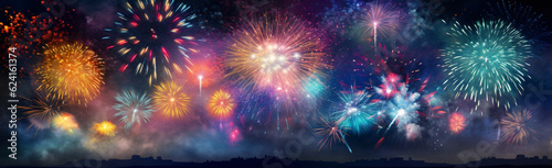 fireworks in the night sky background