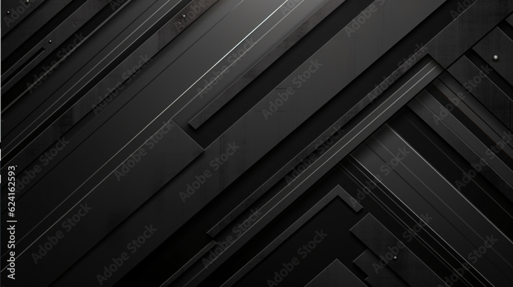 Tech black stripes on abstract grey grunge corporate header banner. Vector geometric background Tech black stripes on abstract grey grunge corporate header banner. Vector geometric background