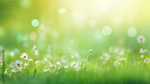 Natural green background,  Abstract floral background with free space