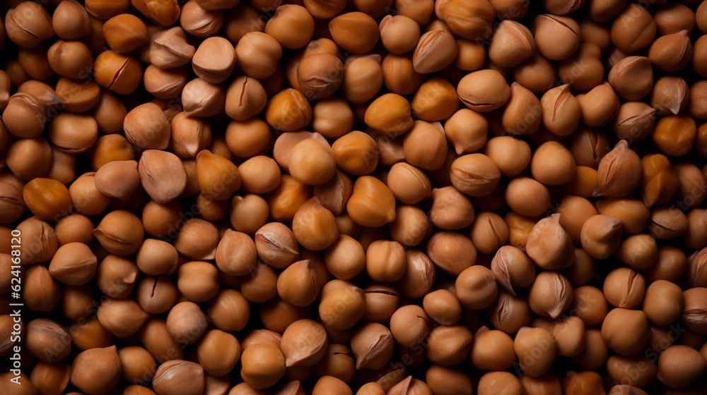 Background from chickpeas pattern. Realistic illustration. Close-up. Generativ ai Background from chickpeas pattern. Realistic illustration. Close-up. Generativ ai