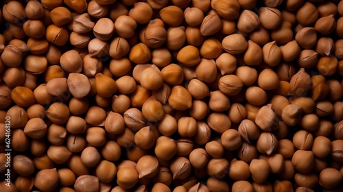 Background from chickpeas pattern. Realistic illustration. Close-up. Generativ ai